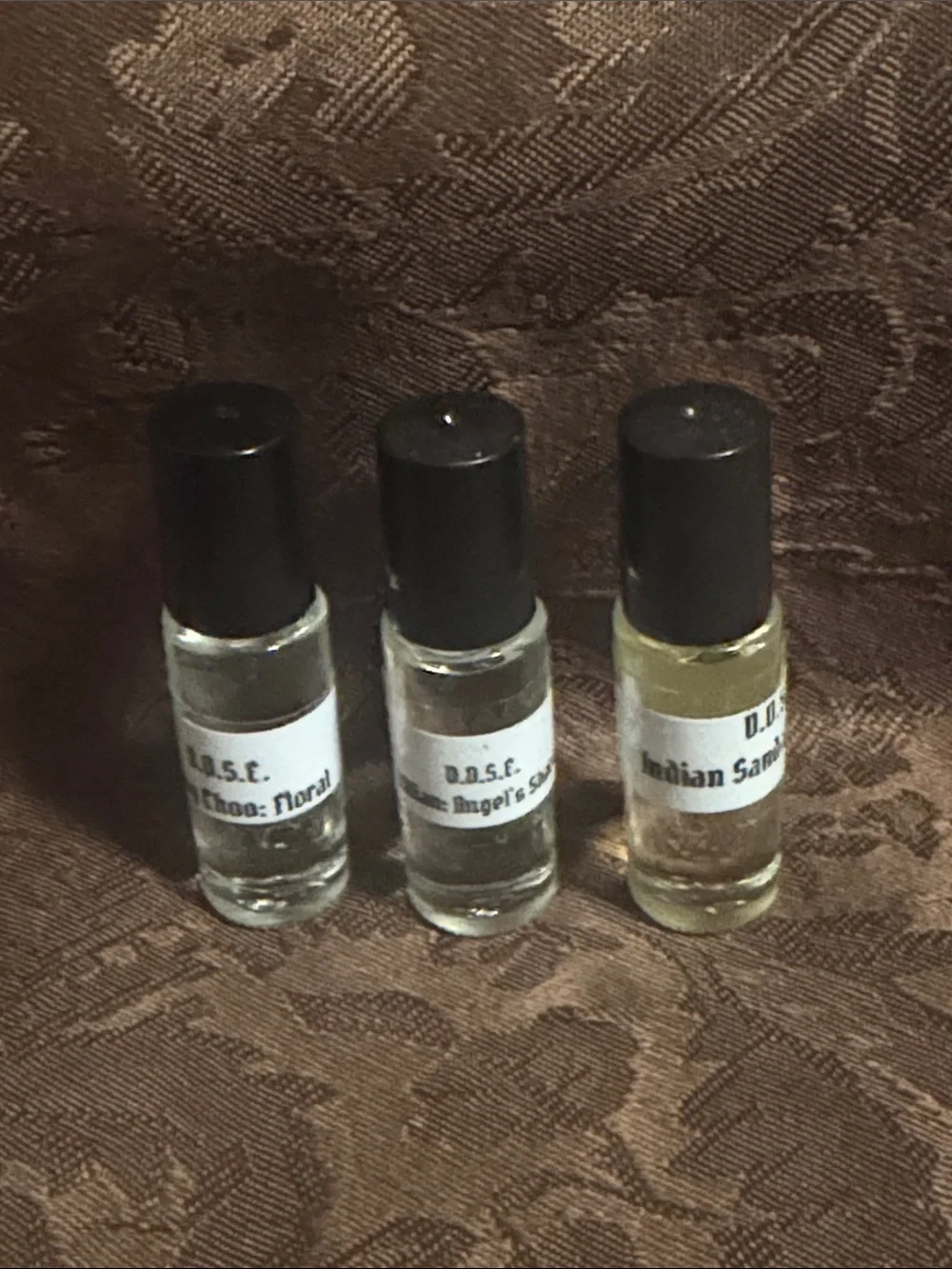 Set of Three Female & Unisex 3.7 Dram Rollerball Fragrance Oil Bottles